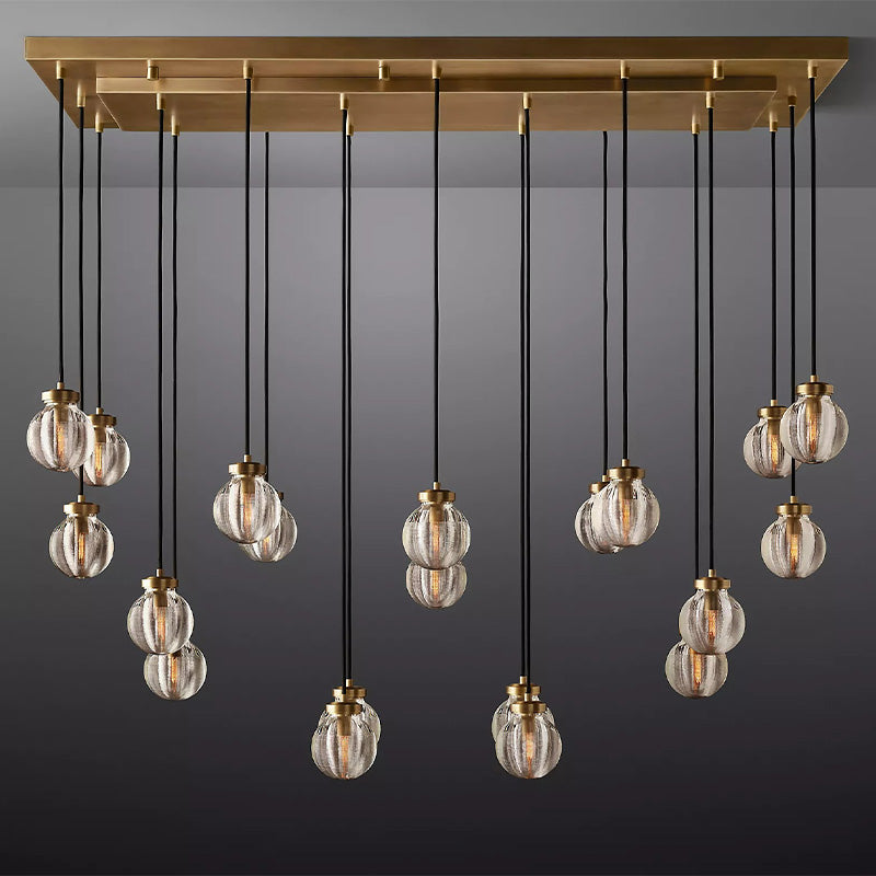 Popular Pearl Ball Linear Chandelier 54"