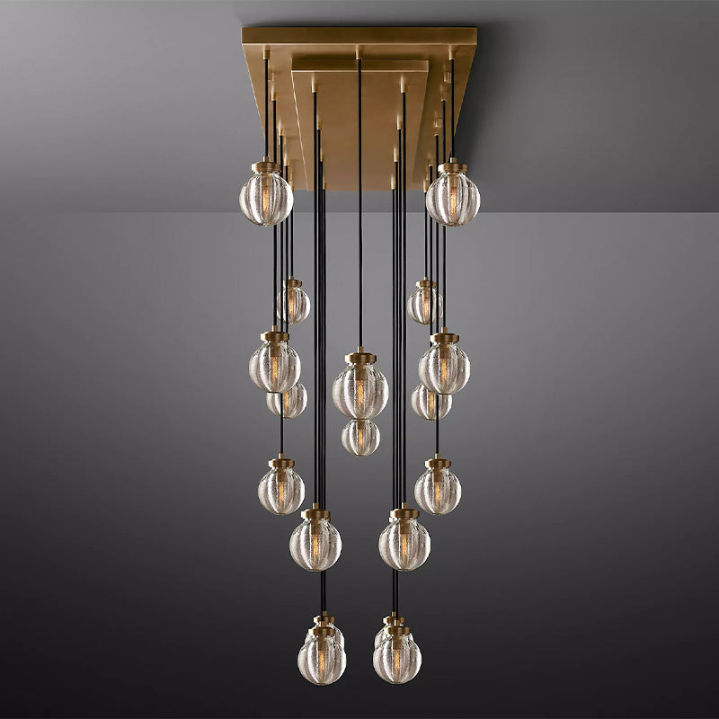 Popular Pearl Ball Linear Chandelier 54"