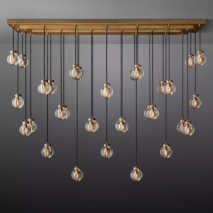 Popular Pearl Ball Linear Chandelier 72"