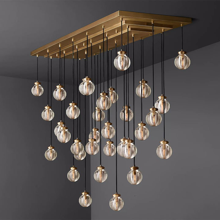 Popular Pearl Ball Linear Chandelier 72"