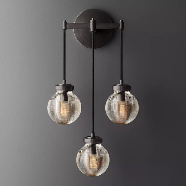 Popular Pearl Glass Ball Three-Head Wall Sconce