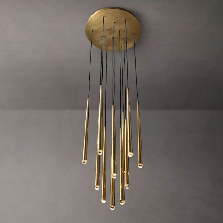 Felicia Meteor Shower Round Tapered Tubular Chandelier 24"