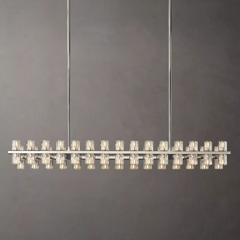 Felix Crystal Rectangular Chandelier 54"