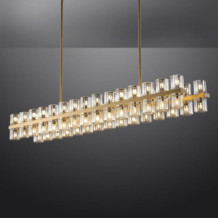 Felix Crystal Rectangular Chandelier 54"