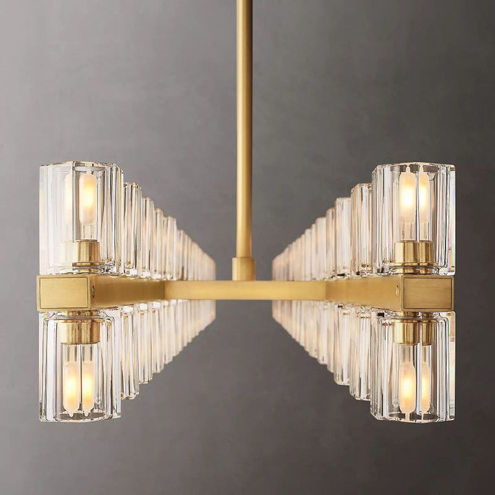 Felix Crystal Rectangular Chandelier 72"