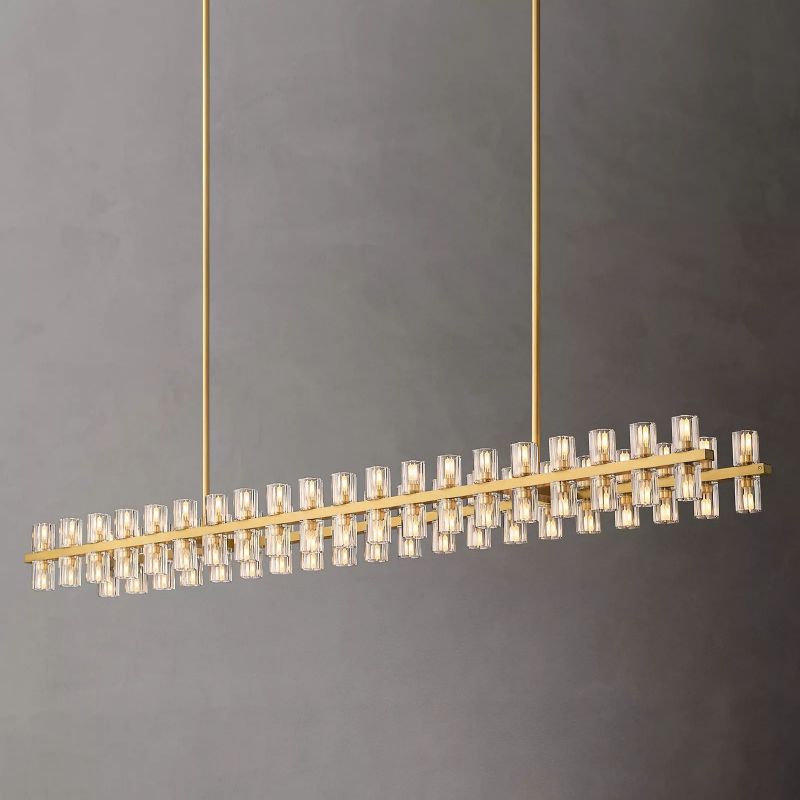 Felix Crystal Rectangular Chandelier 72"