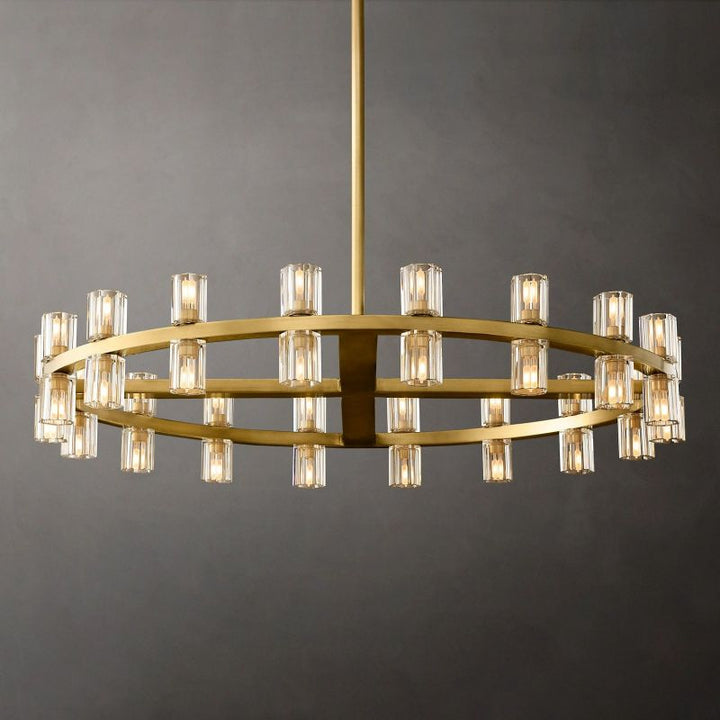 Felix Crystal Shades Round Chandelier 36"