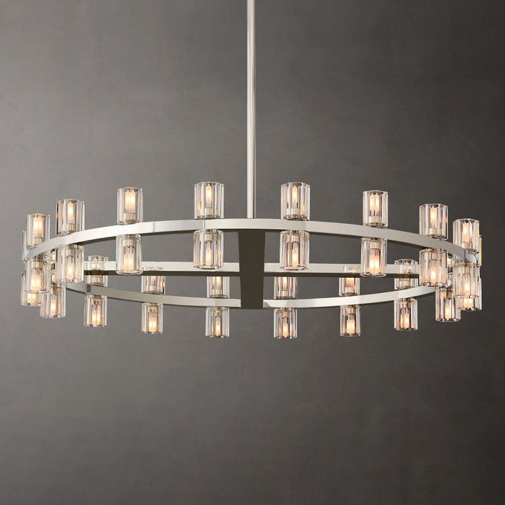 Felix Crystal Shades Round Chandelier 36"