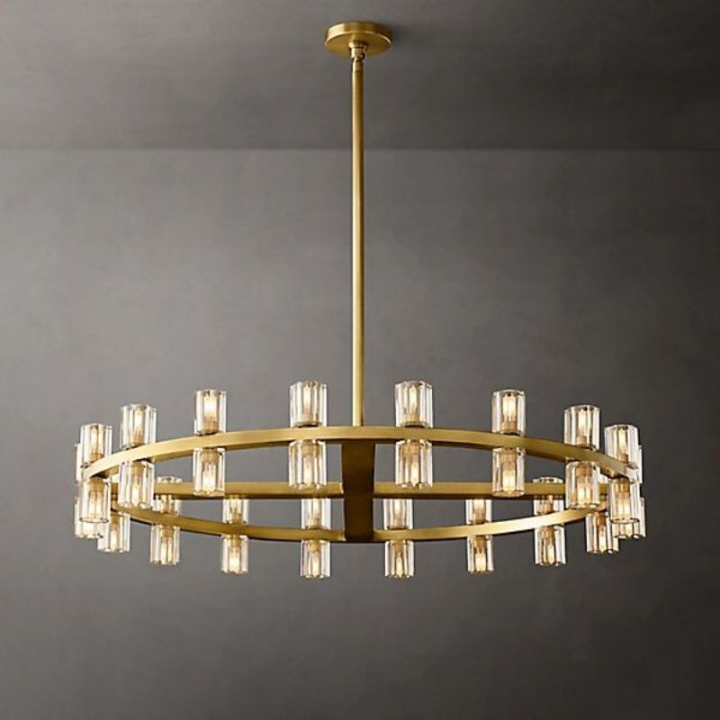 Felix Crystal Shades Round Chandelier 36"