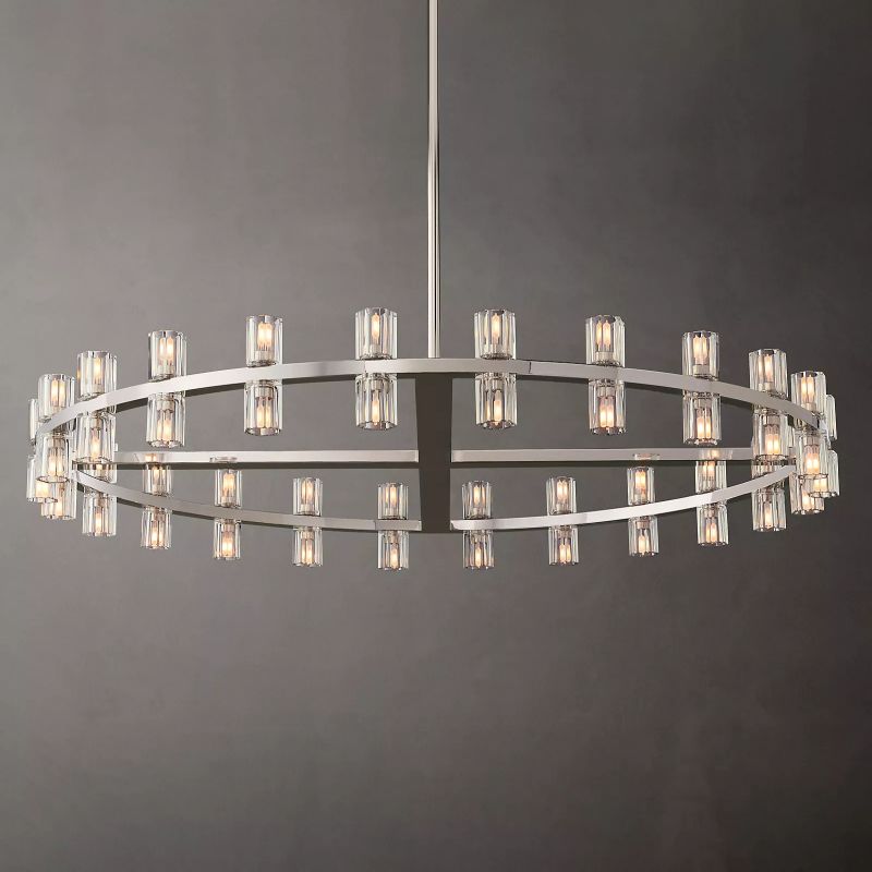 Felix Crystal Shades Round Chandelier 48"