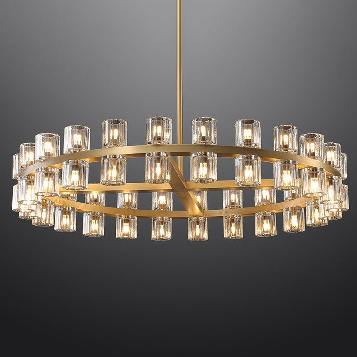 Felix Crystal Shades Round Chandelier 48"