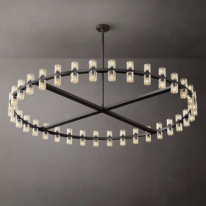 Felix Crystal Shades Round Chandelier 60"