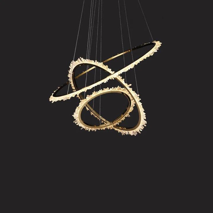 Gina Rock Crystal Ring Chandelier