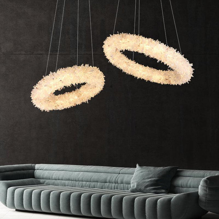 Gina Rock Crystal Round Modern Chandelier