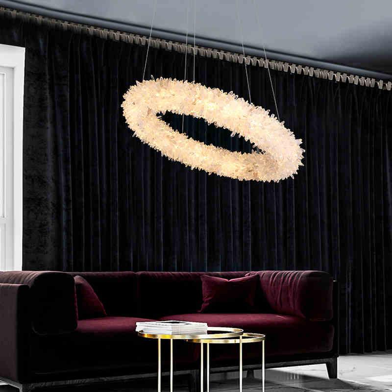 Gina Rock Crystal Round Modern Chandelier