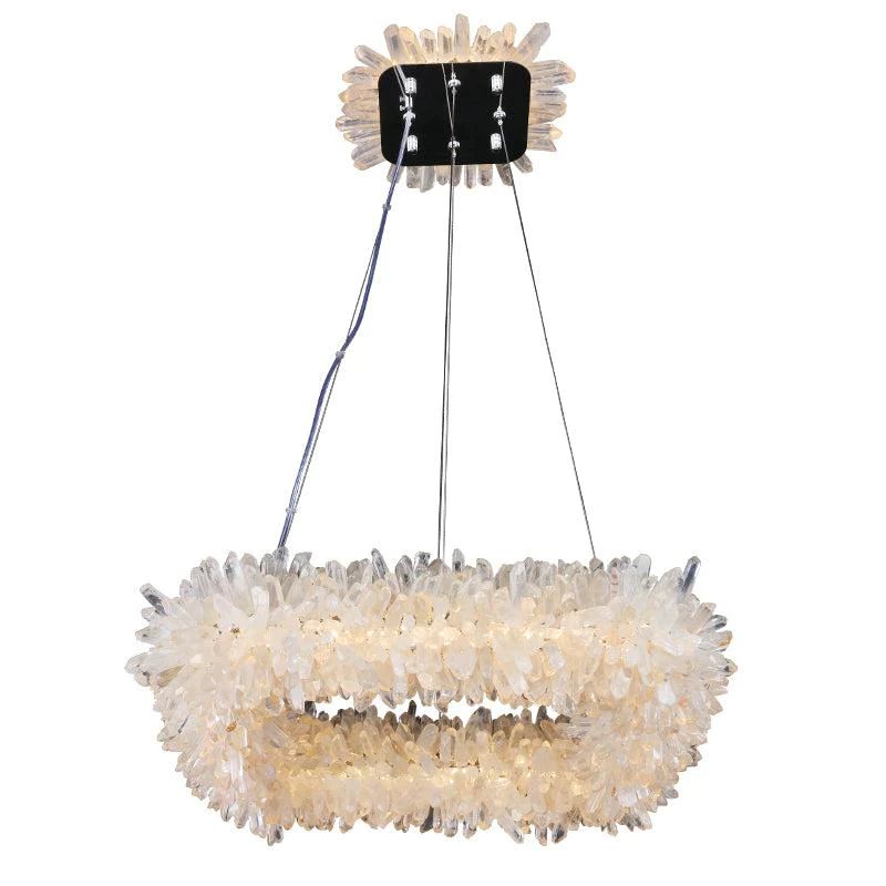 Gina Rock Crystal Square Modern Chandelier