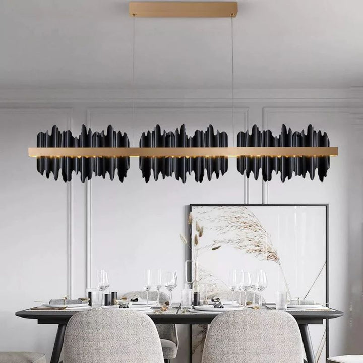 Elvira Modern Sculpture Linear Chandelier