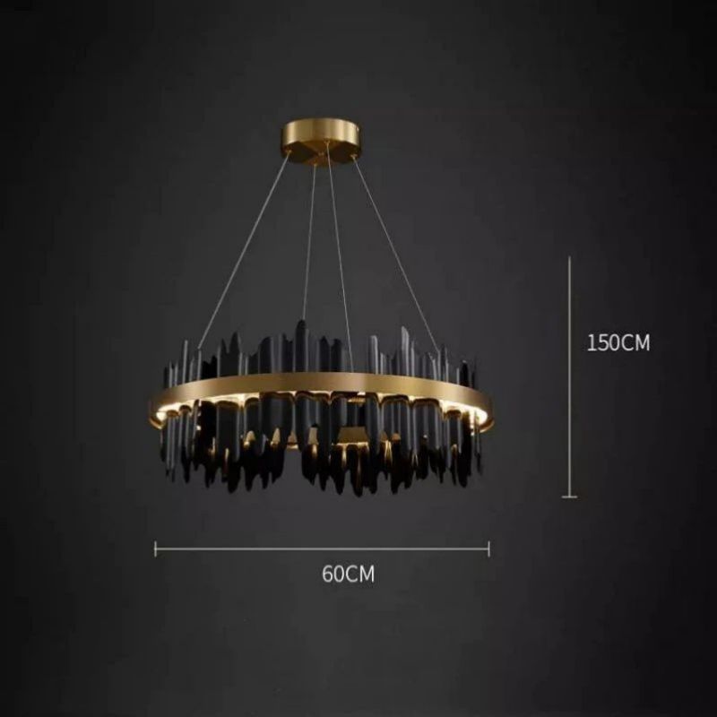 Elvira Modern Sculpture Round Chandelier