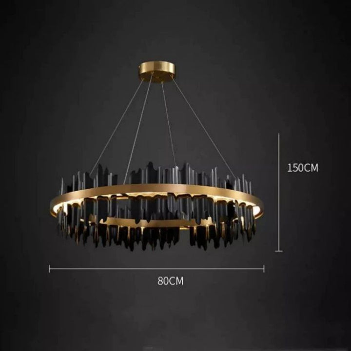 Elvira Modern Sculpture Round Chandelier