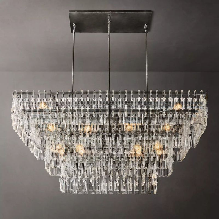 Maggie 4-Tier Rectangular Chandelier 72"