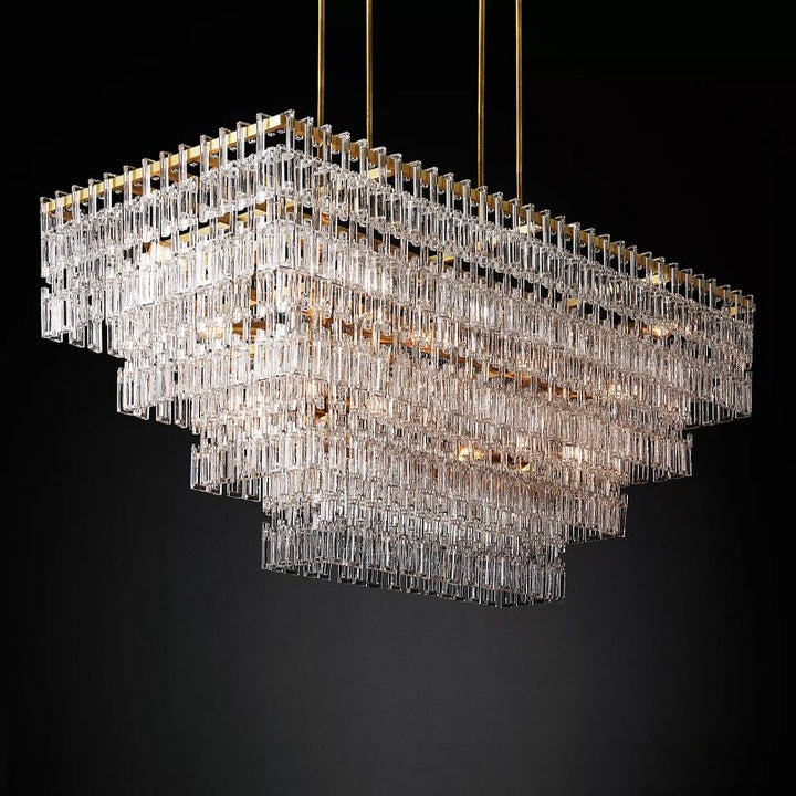 Maggie 4-Tier Rectangular Chandelier 72"