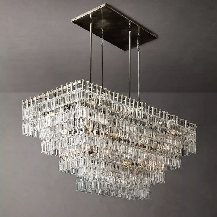 Maggie 4-Tier Rectangular Chandelier 72"