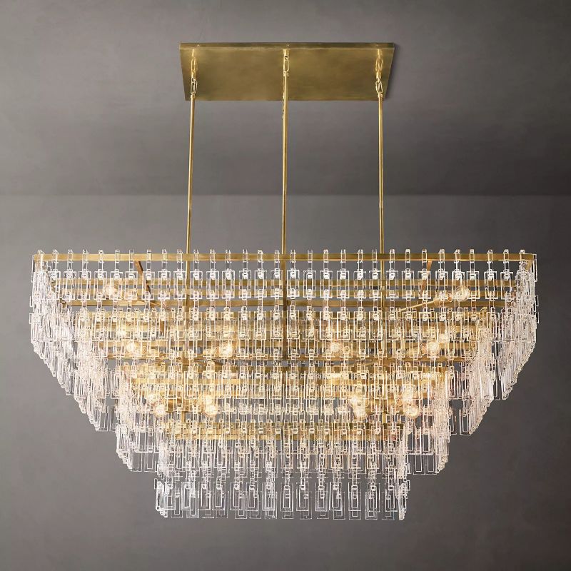 Maggie 4-Tier Rectangular Chandelier 72"