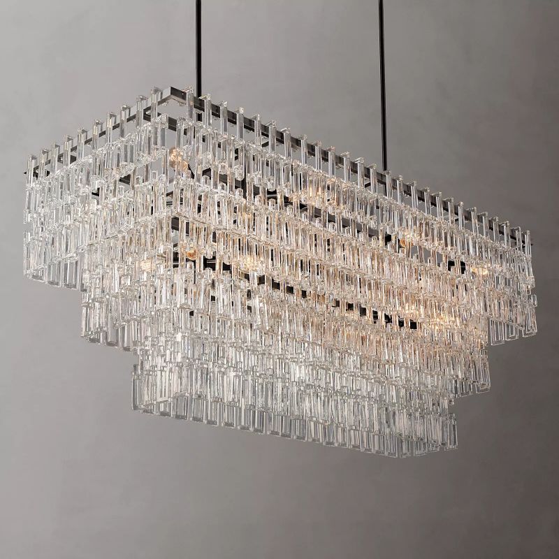 Maggie 3-Tier Rectangular Chandelier 60"