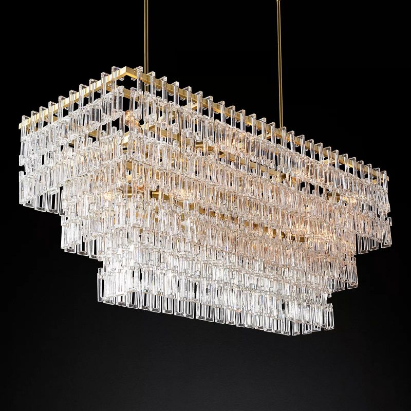 Maggie 3-Tier Rectangular Chandelier 60"