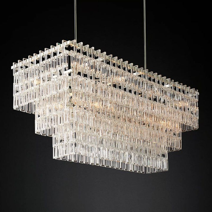 Maggie 3-Tier Rectangular Chandelier 60"