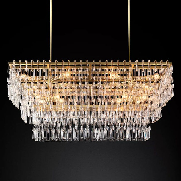 Maggie 3-Tier Rectangular Chandelier 60"