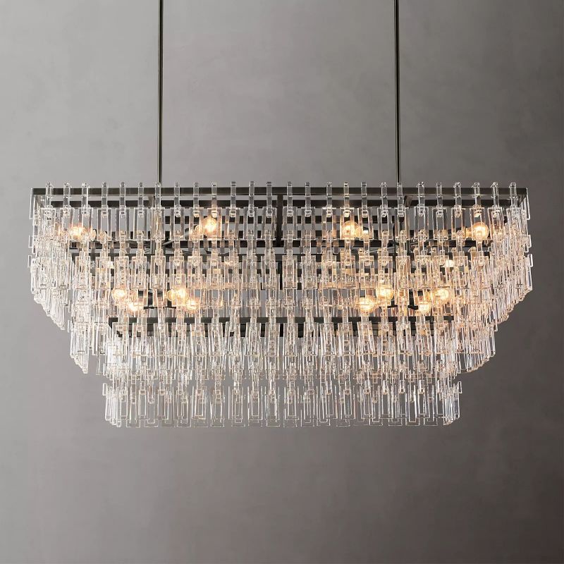 Maggie 3-Tier Rectangular Chandelier 60"