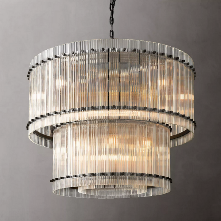 Mervin 2-Tier Round Chandelier 37"