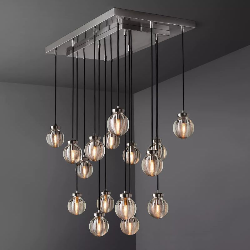 Popular Pearl Ball Linear Chandelier 36"