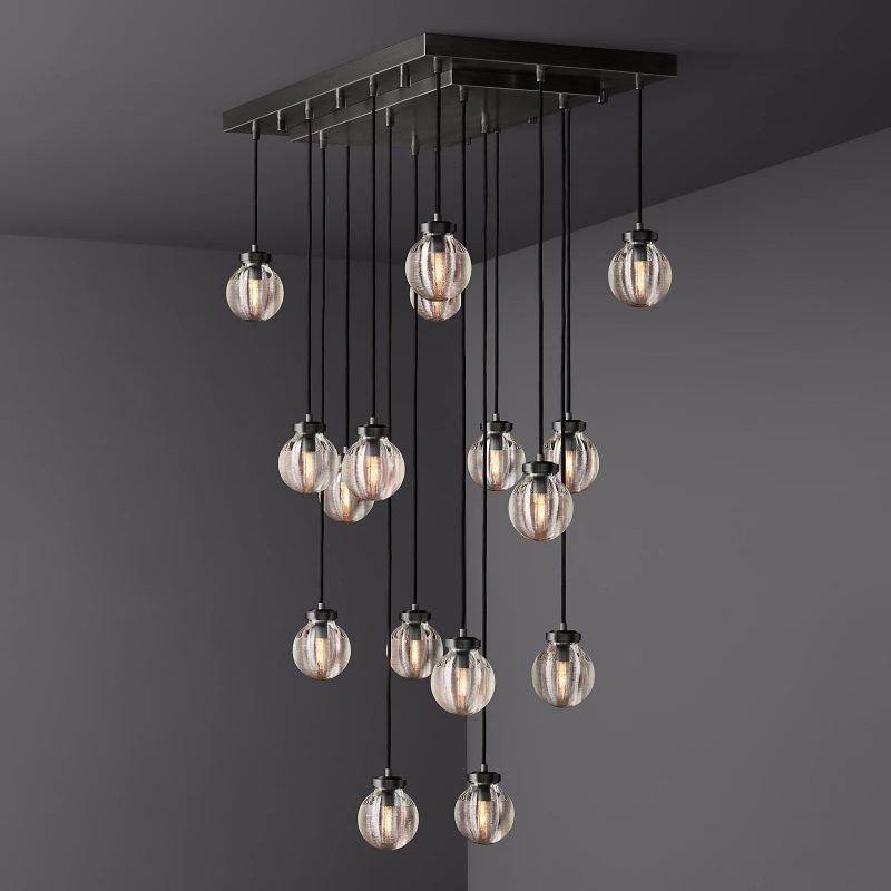 Popular Pearl Ball Linear Chandelier 36"