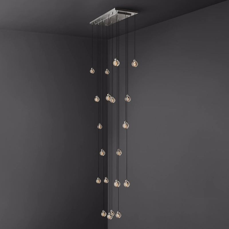 Popular Pearl Ball Linear Chandelier 54"