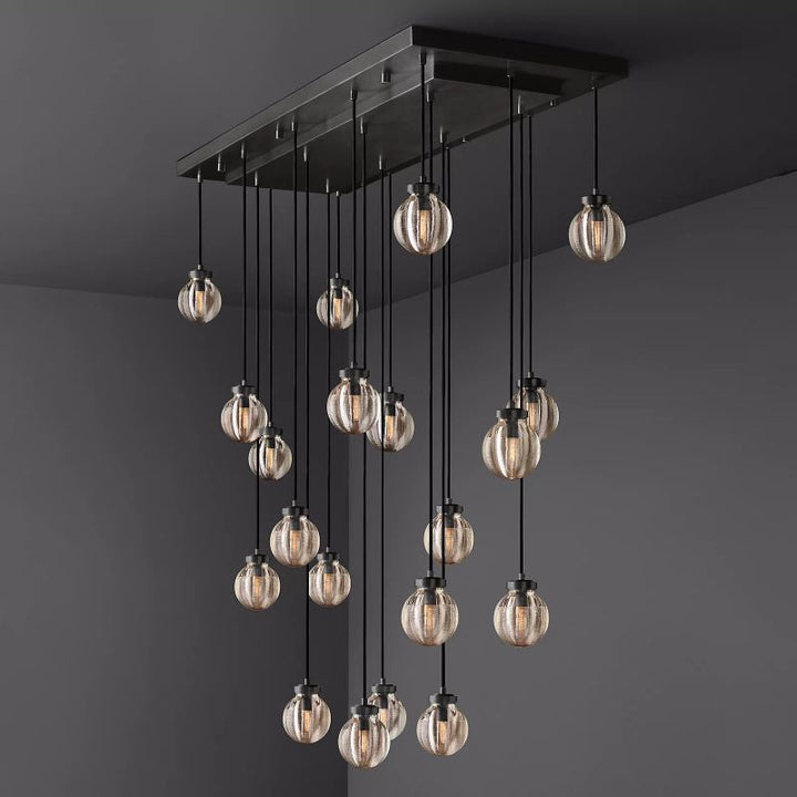 Popular Pearl Ball Linear Chandelier 54"