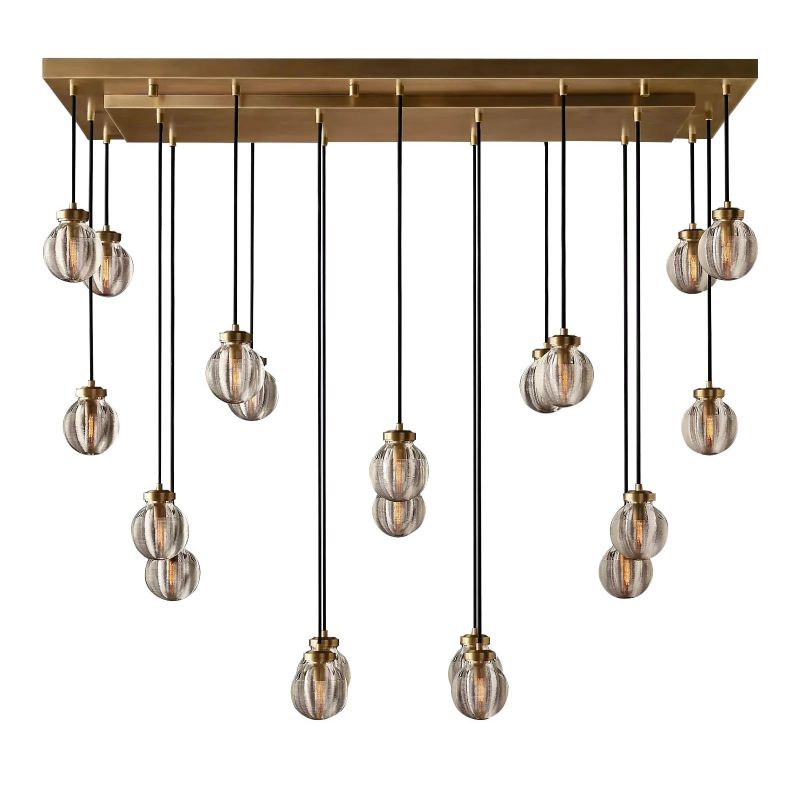 Popular Pearl Ball Linear Chandelier 54"