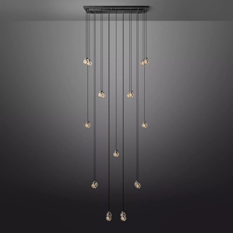 Popular Pearl Ball Linear Chandelier 54"