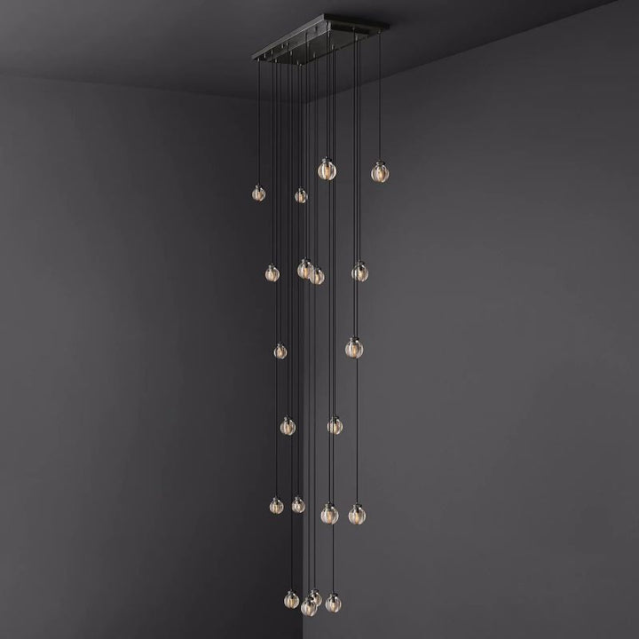 Popular Pearl Ball Linear Chandelier 54"