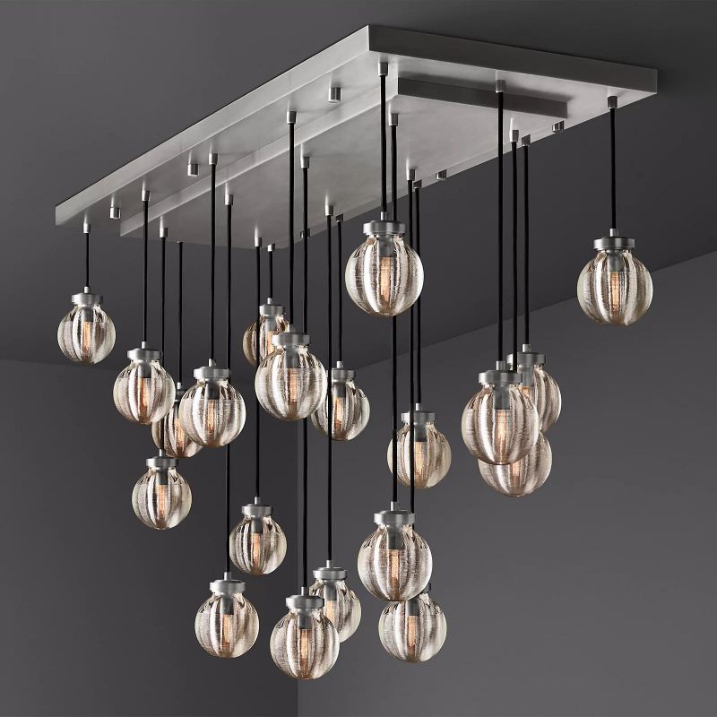 Popular Pearl Ball Linear Chandelier 54"