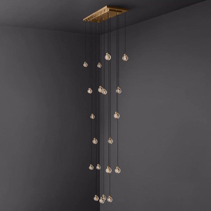 Popular Pearl Ball Linear Chandelier 54"