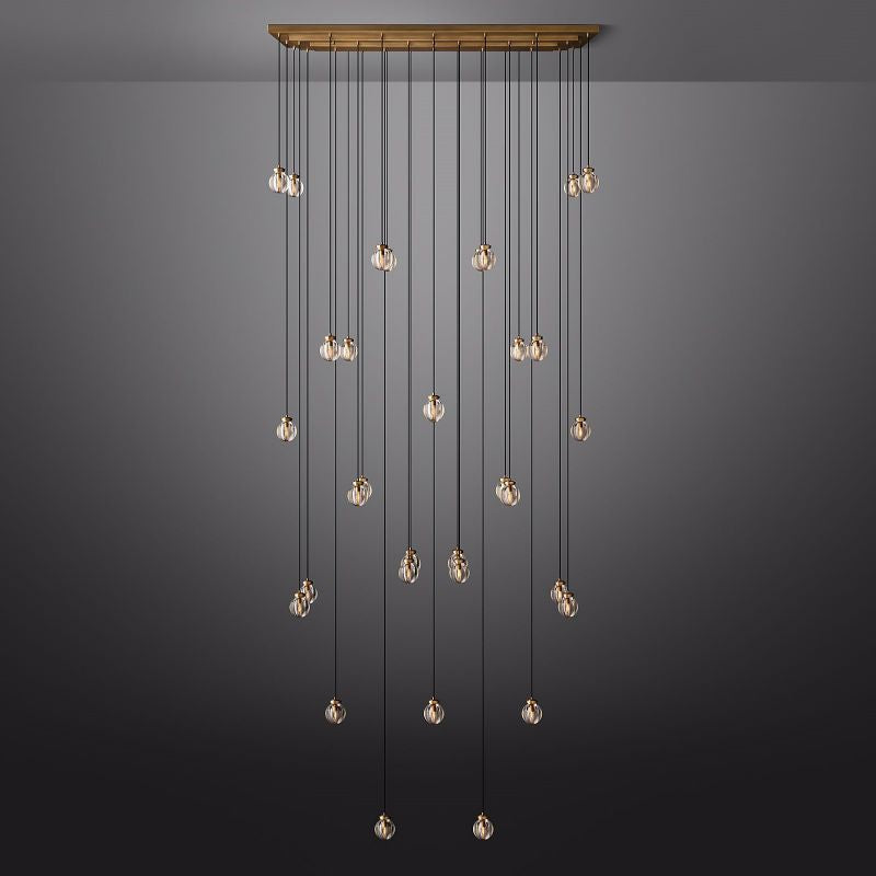 Popular Pearl Ball Linear Chandelier 72"