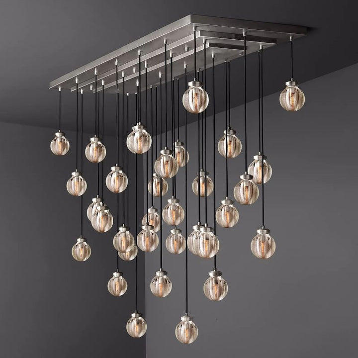 Popular Pearl Ball Linear Chandelier 72"