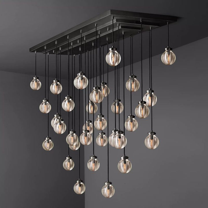 Popular Pearl Ball Linear Chandelier 72"