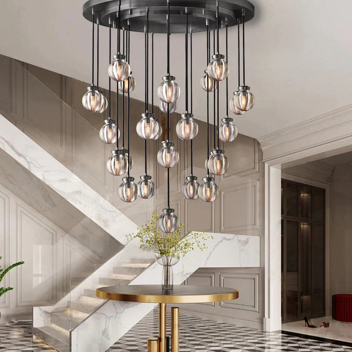 Popular Pearl Ball Round Chandelier 38"