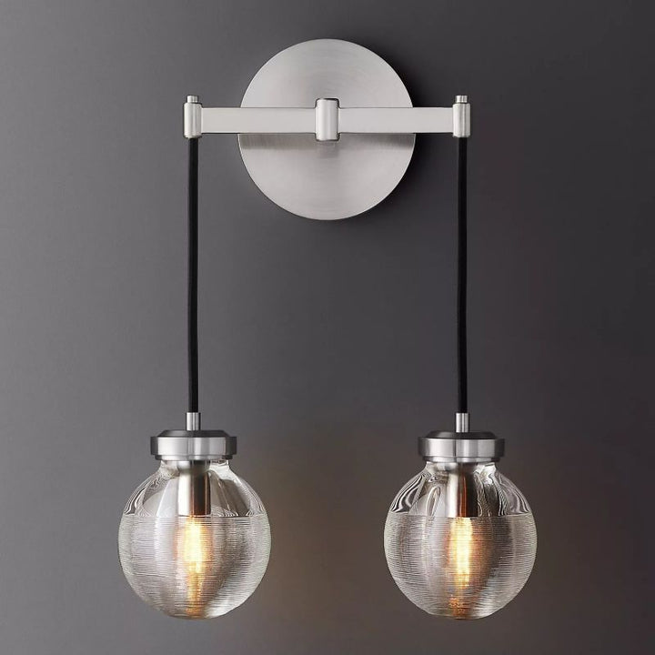 Popular Pearl Glass Ball Double-Head Wall Sconce