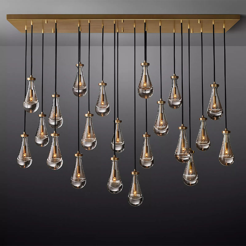 Raindrop Rectangle Chandelier D72"