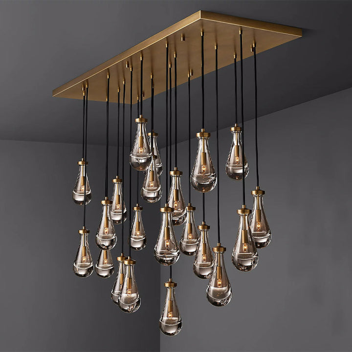 Raindrop Rectangle Chandelier D72"