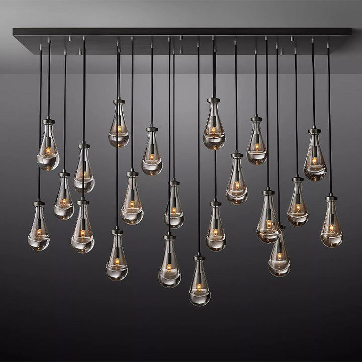 Raindrop Rectangle Chandelier D72"